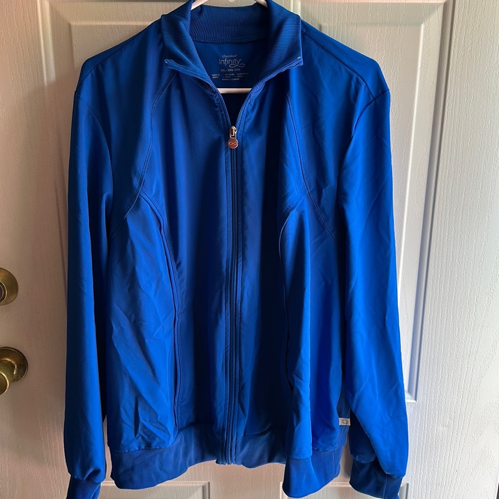 Infinity by Cherokee Navy Blue Scrub Jacket